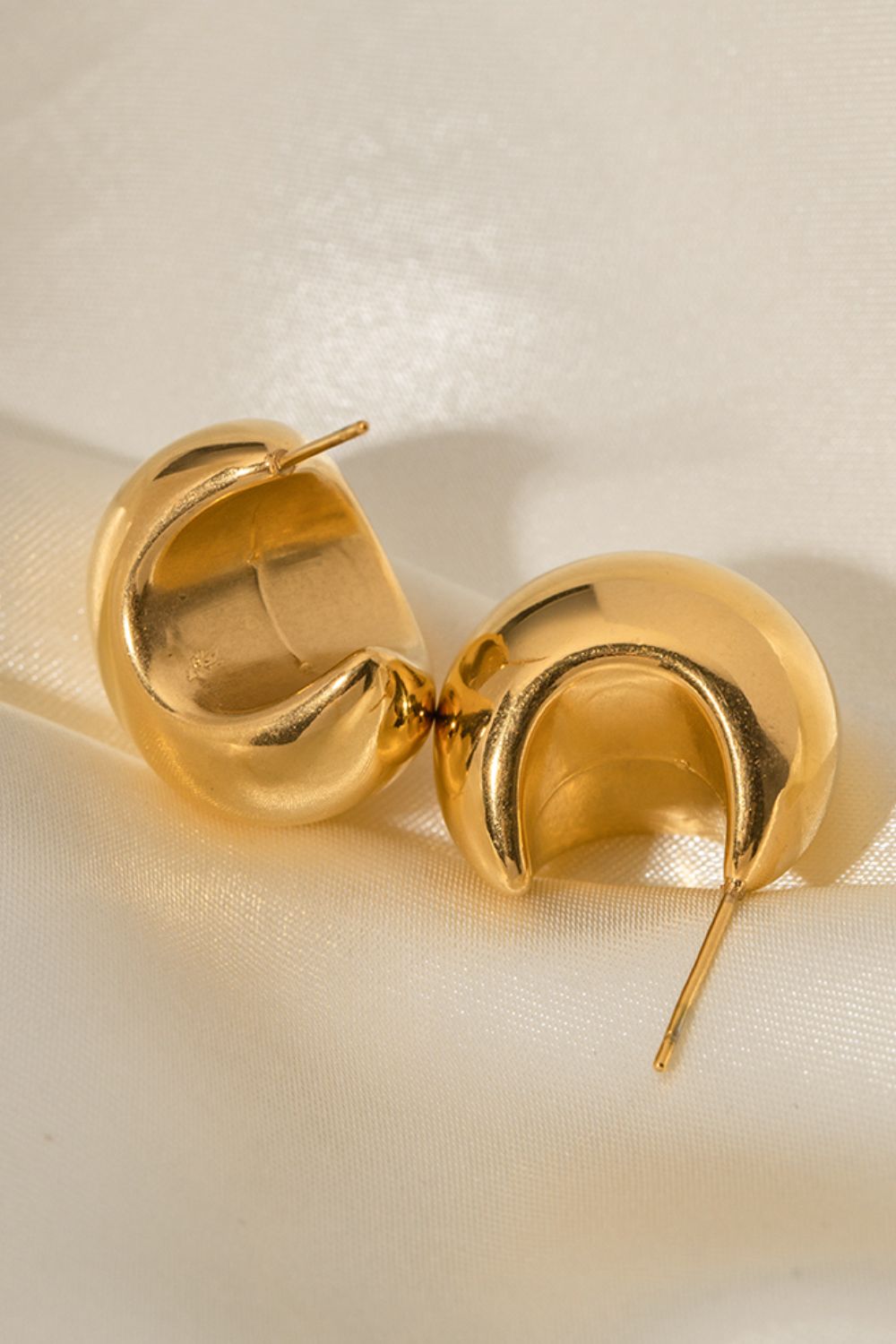 Stainless Steel C-Hoop Earrings - alternate earring view