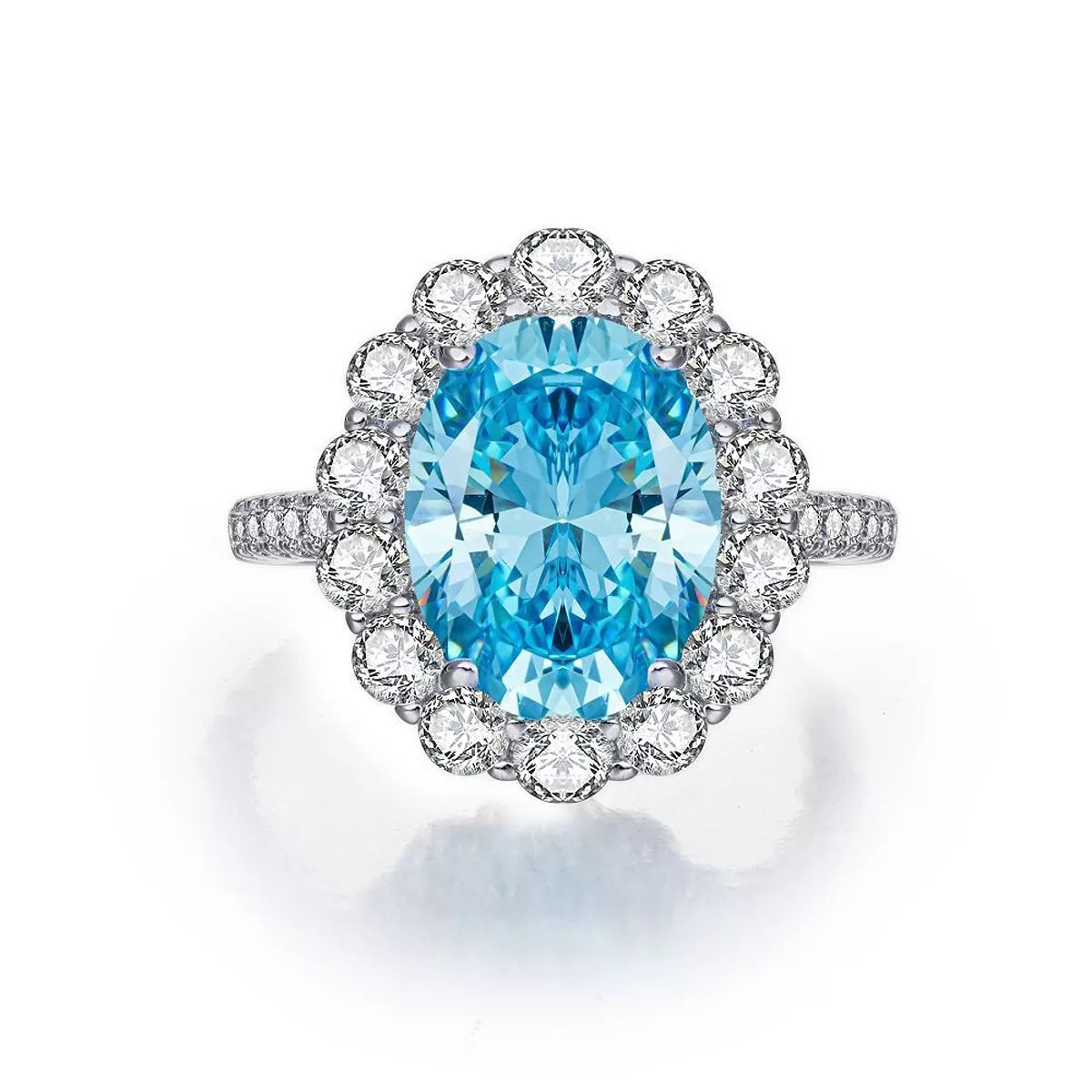 Sterling Silver Zircon Ring - alternate ring view