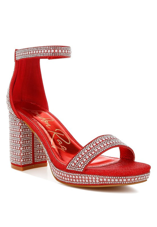 Pearl Embellished Sandals A
