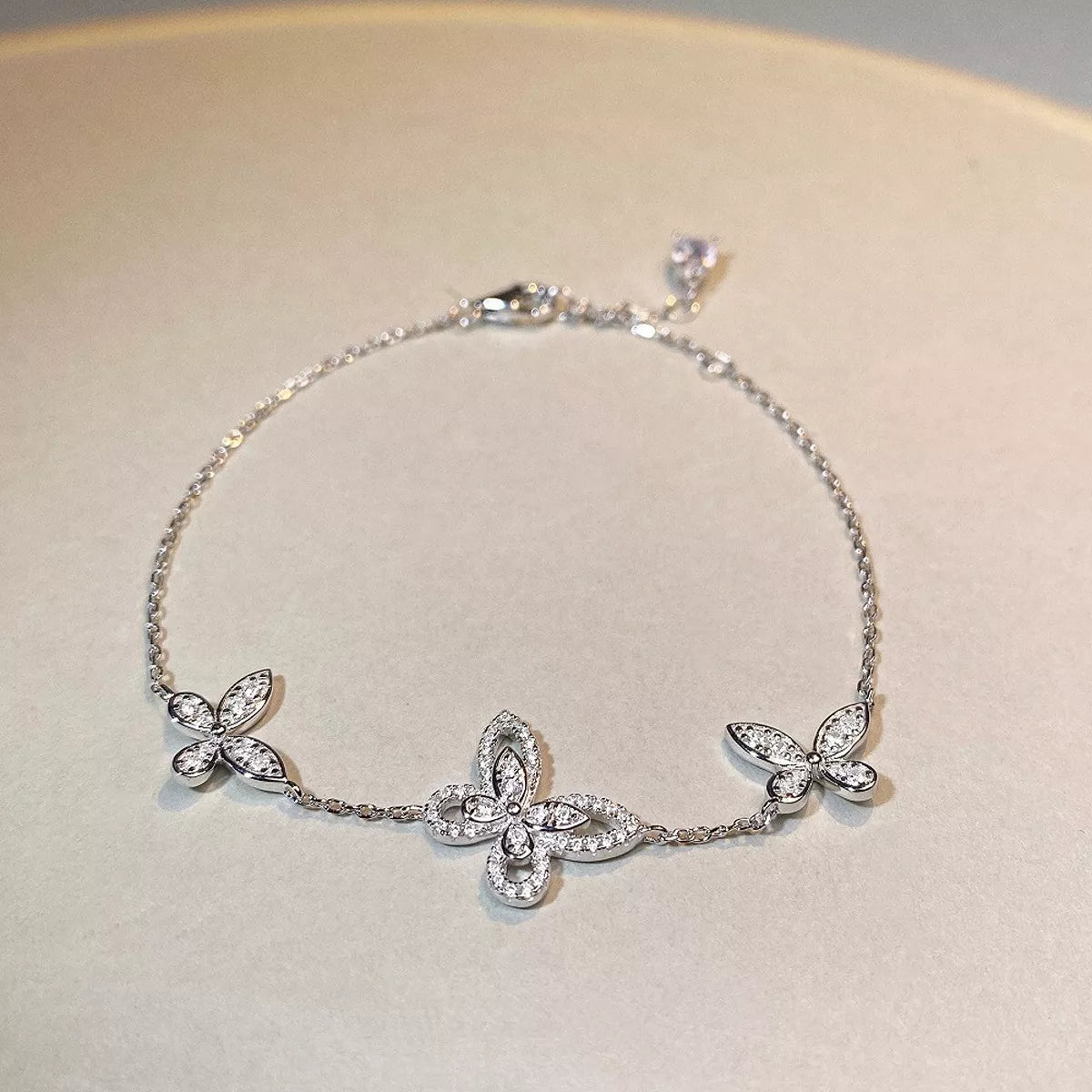Sterling Silver Chain Butterfly Bracelet - alternate jewelry view