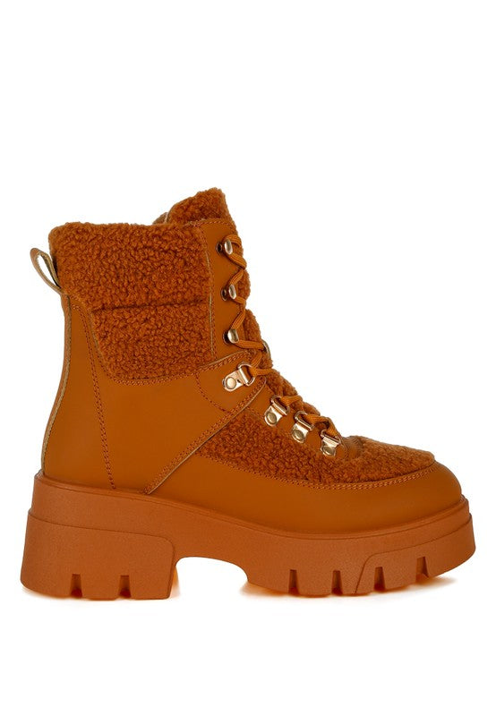 Faux Fur Chunky Boots