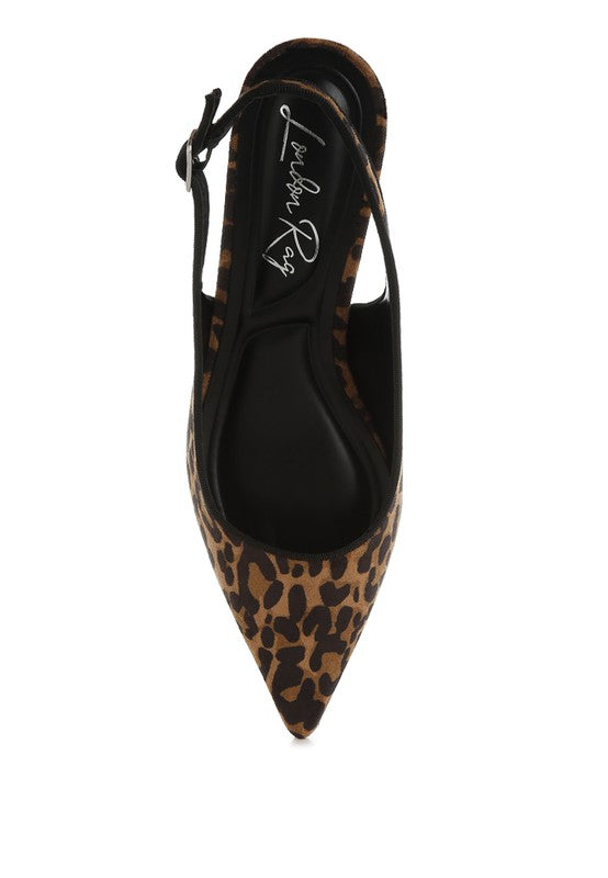 Pattern Kitten Heel Sandals
