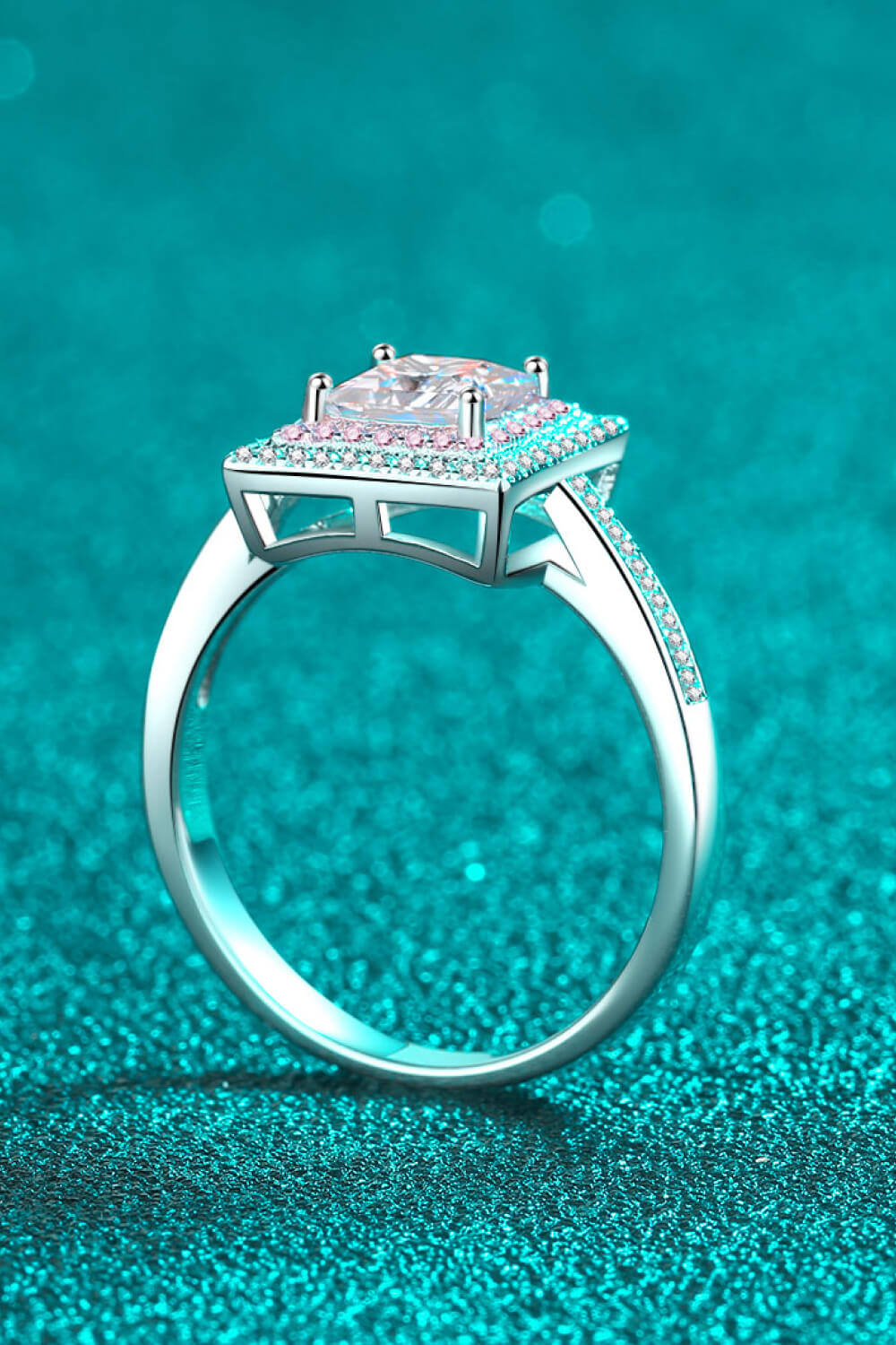 Stay Elegant 1 Carat Moissanite Ring in Silver - women's ring