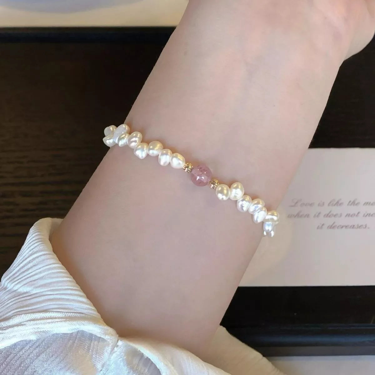 Pearl & Crystal Bracelet - alternate jewelry view