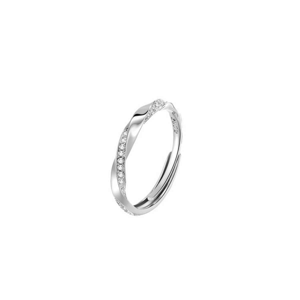 Sterling Silver Zircon Ring - alternate ring view