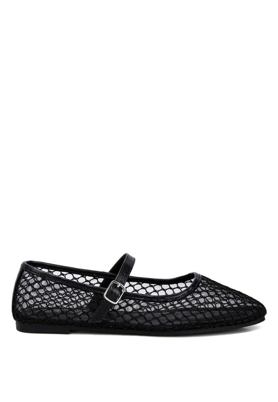 Mesh Mary Jane Flats