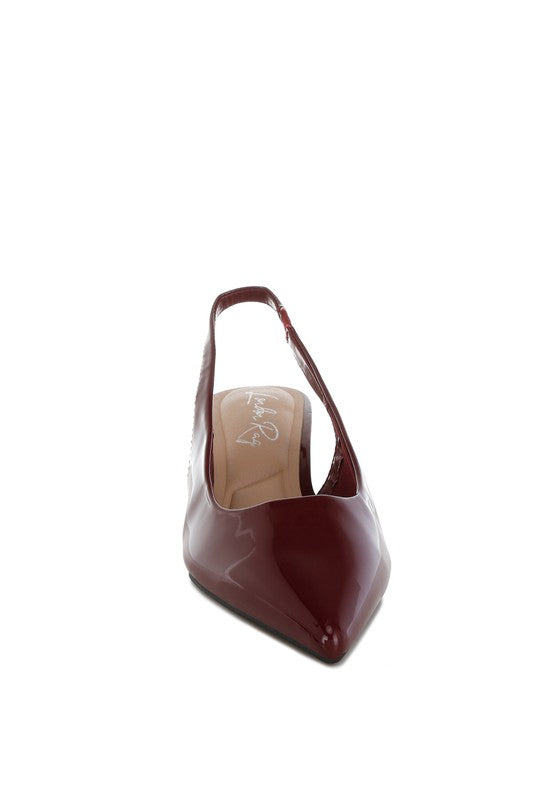 Kitten Heel Slingback Sandals