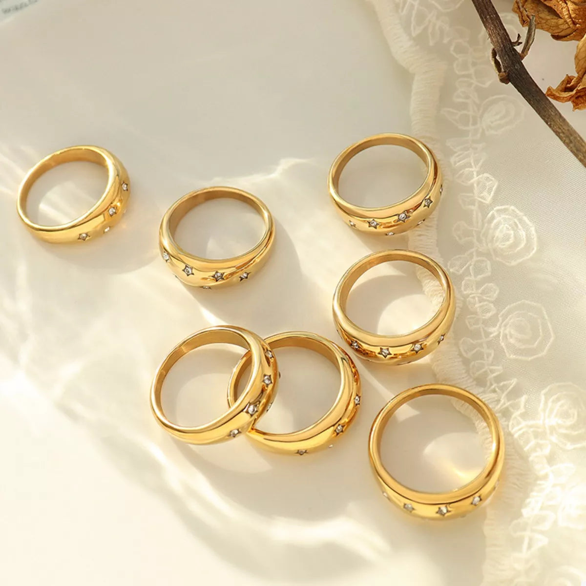 18K Gold-Plated Zircon Ring - alternate ring view