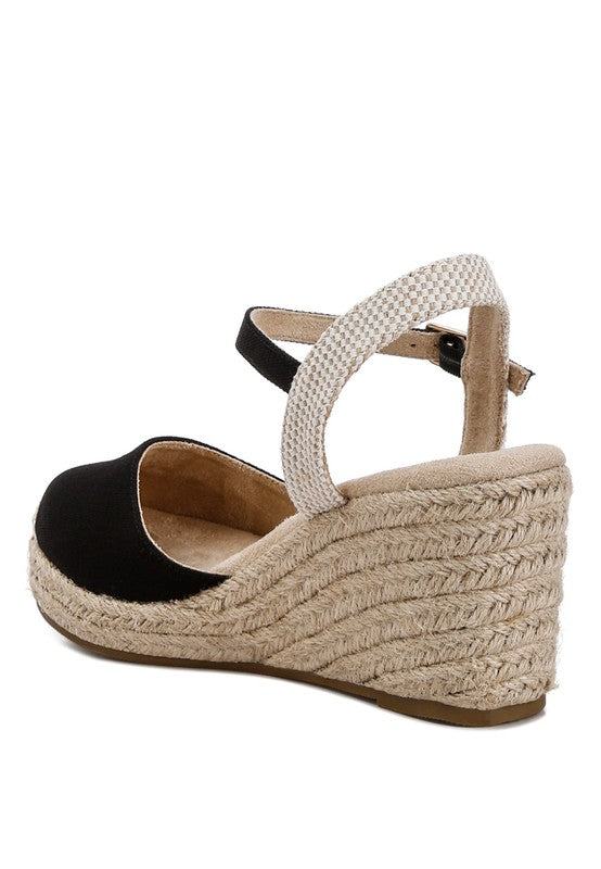 Micro Suede Espadrille Wedges