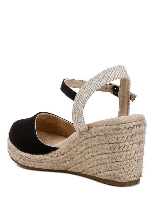 Micro Suede Espadrille Wedges