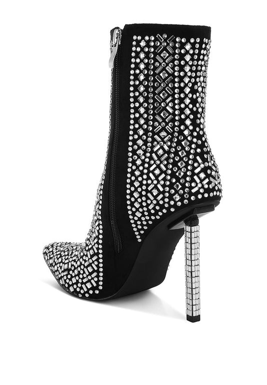 Gem Rhinestones Stiletto Boots