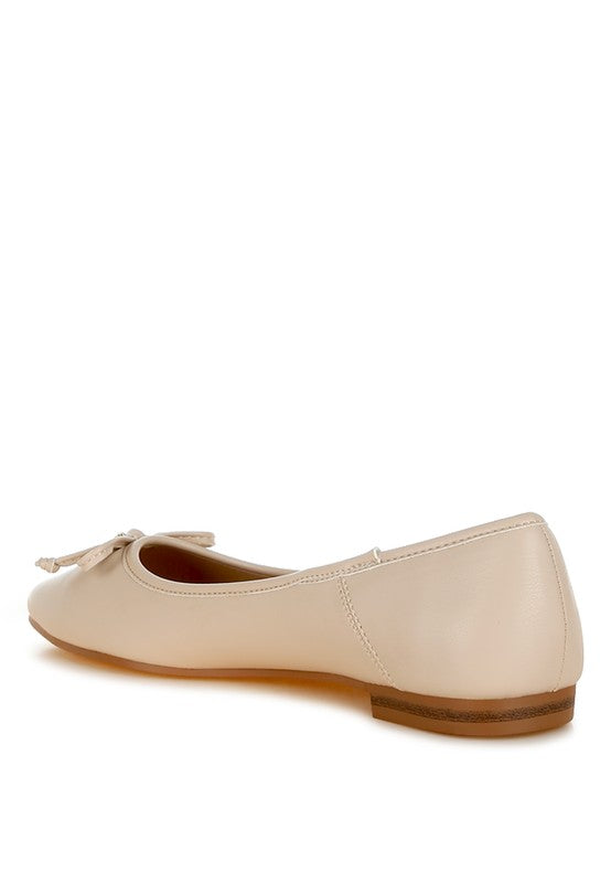 Faux Leather Casual Ballerinas