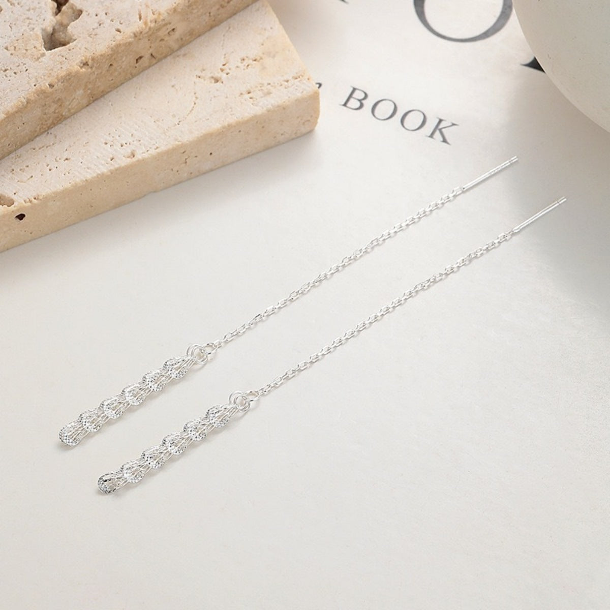 Sterling Silver Threader Earrings in Gold - women's earrings