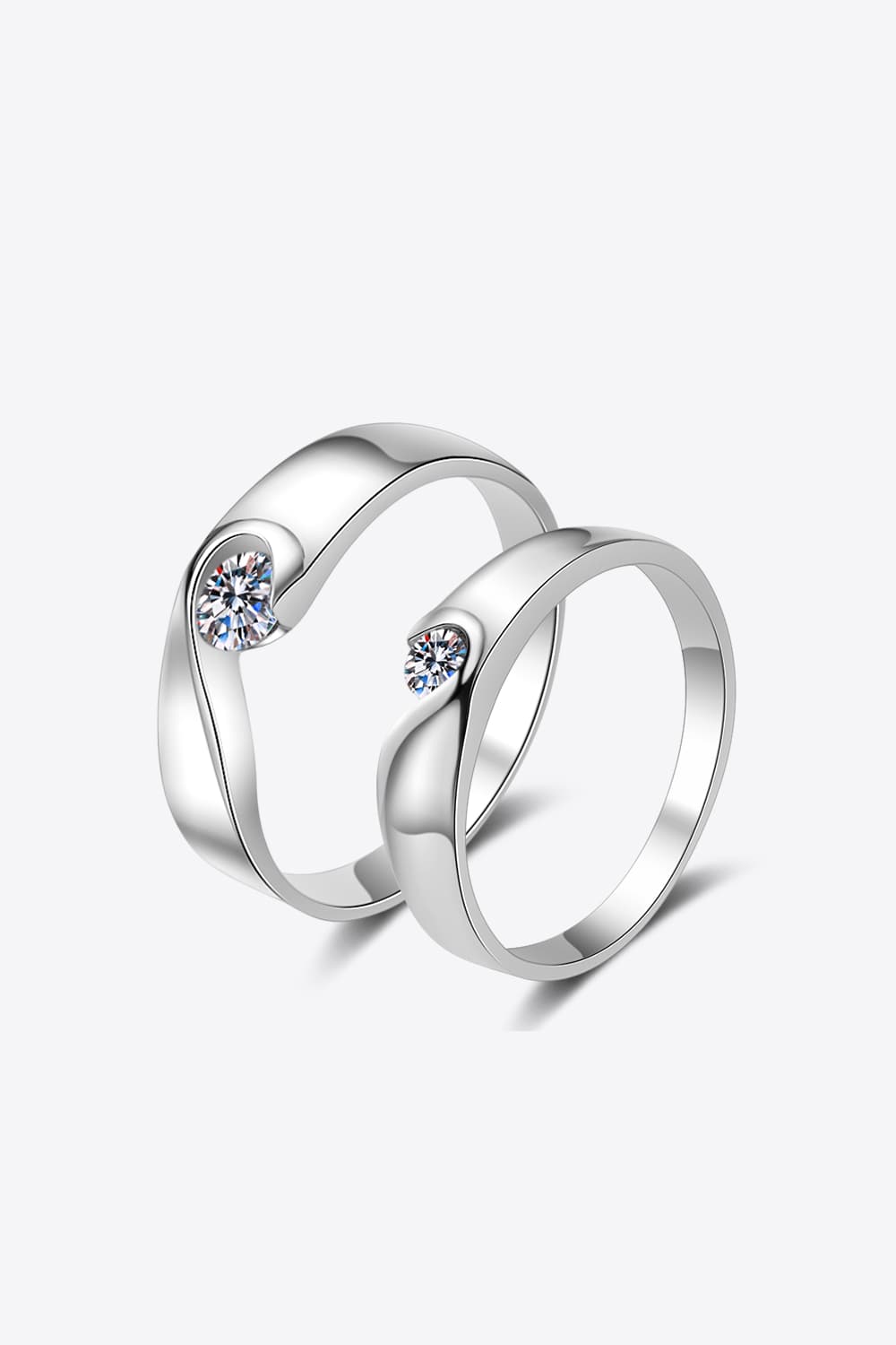 Moissanite Rhodium-Plated Ring in Men - women's ring