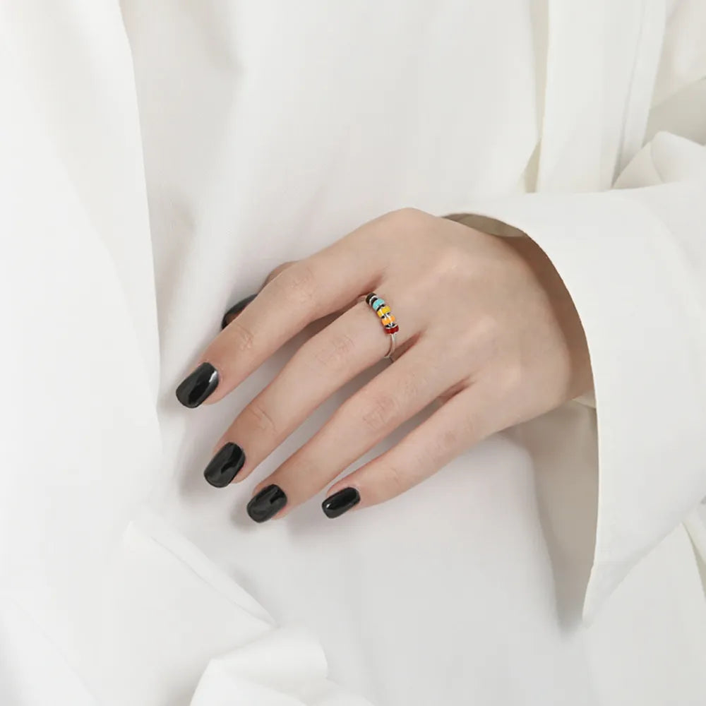 Sterling Silver Oil Drip Ring - alternate ring view