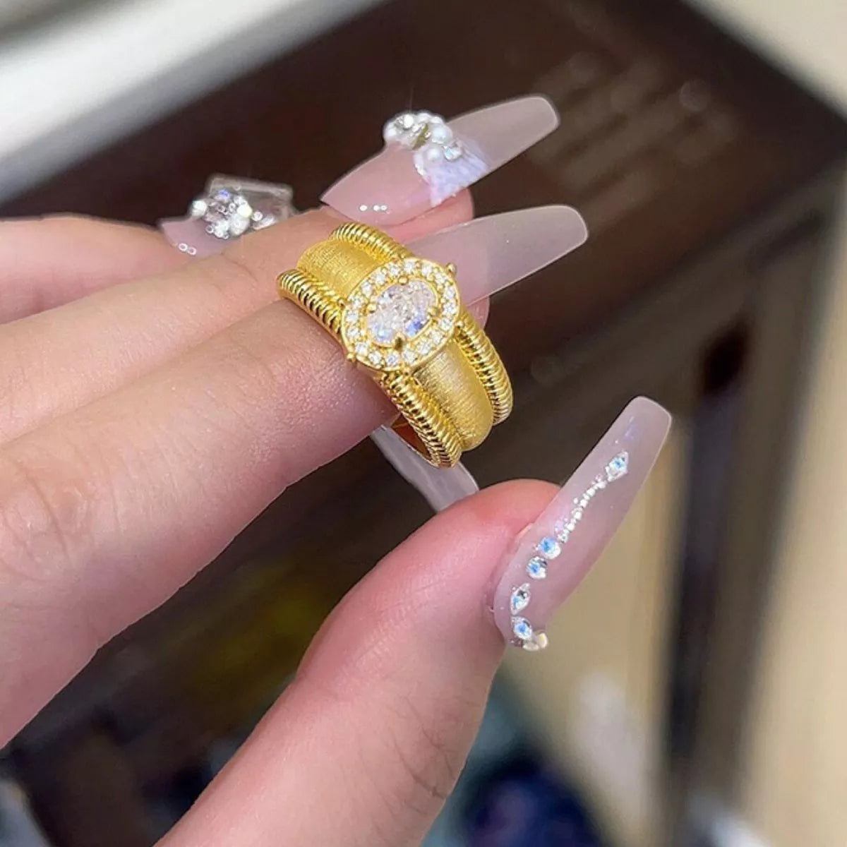 18K Gold-Plated Sterling Silver Ring - alternate ring view