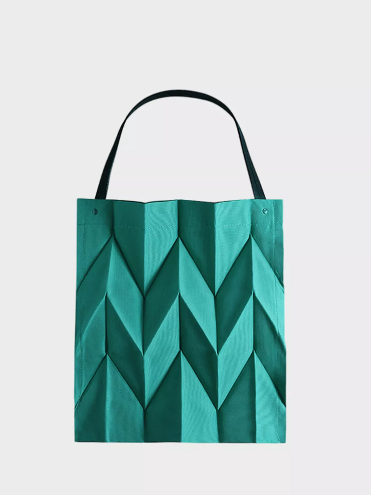 Minimalist Geometric Pleated Tote Handbag in Red - women's tote handbag
