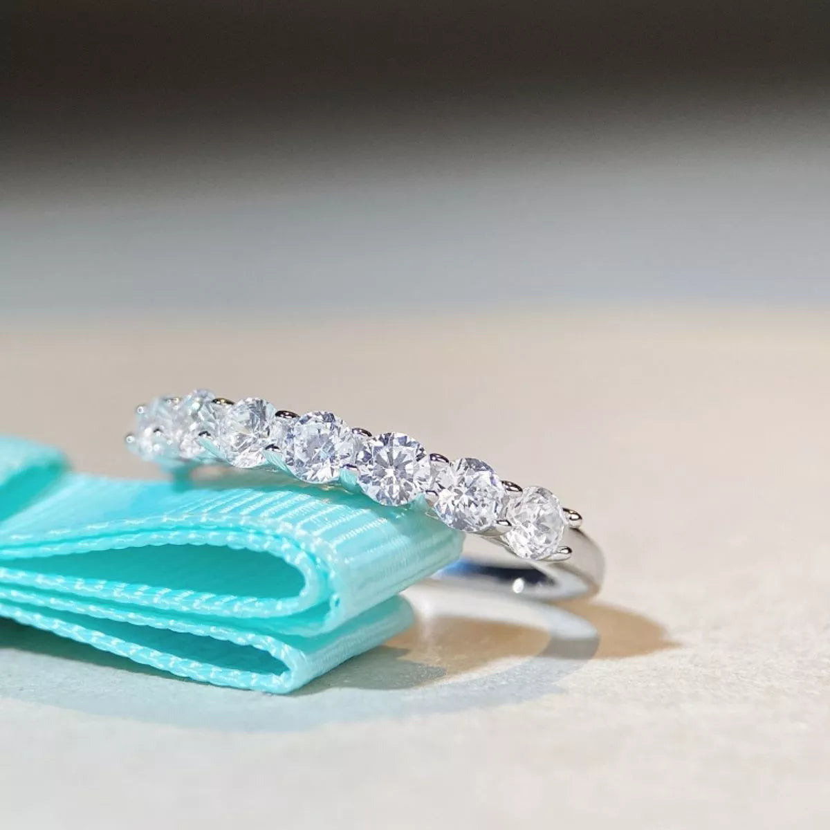 Sterling Silver Zircon Ring in Silver - women's ring