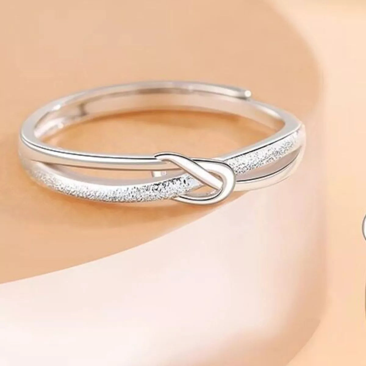 Sterling Silver Knot Ring - alternate ring view