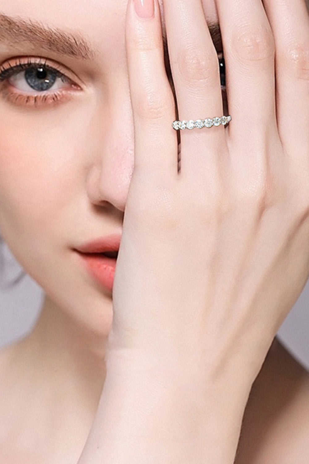 Can't Stop Your Shine Moissanite Platinum-Plated Ring in Silver - women's ring
