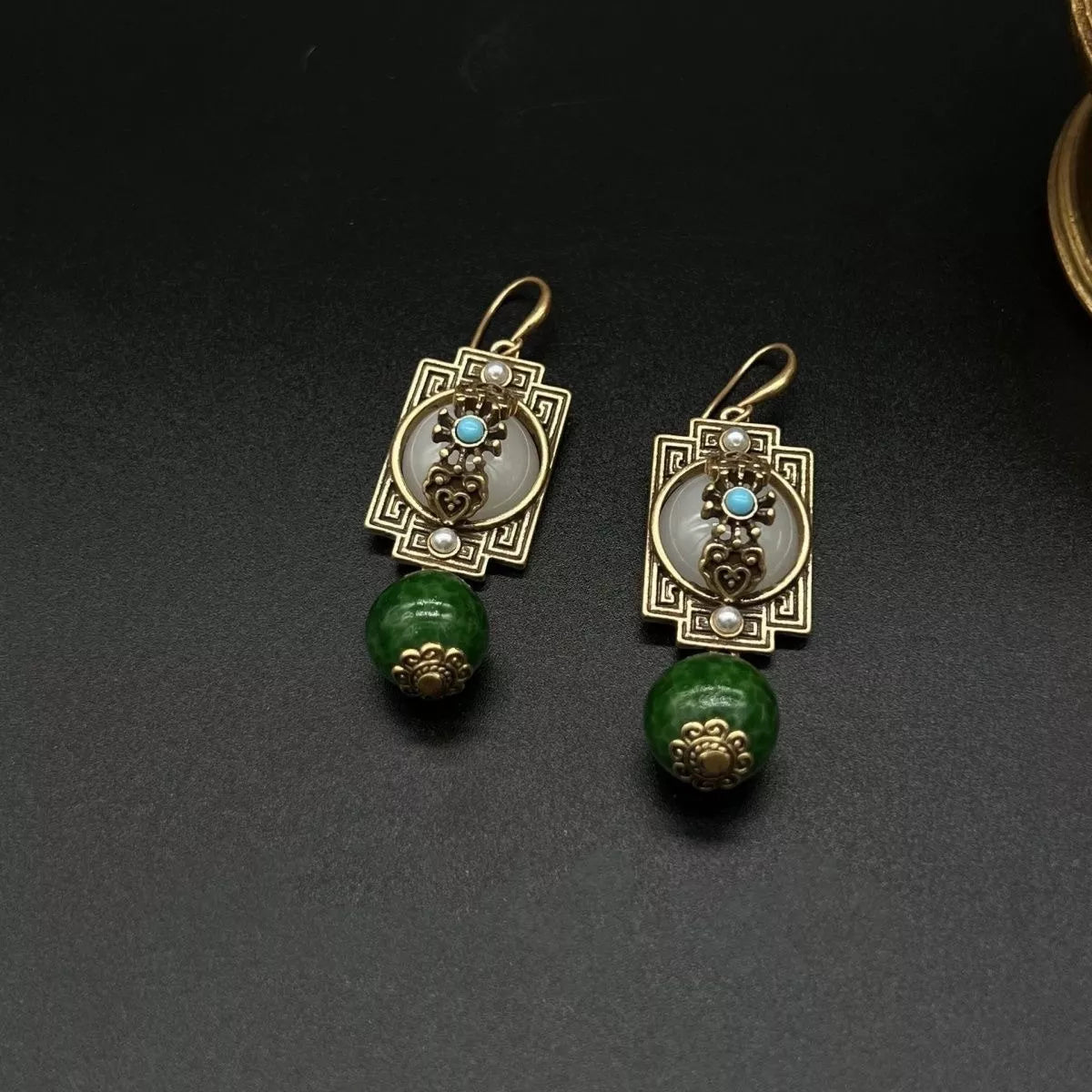 Vintage Style Dangle Earrings - alternate earring view