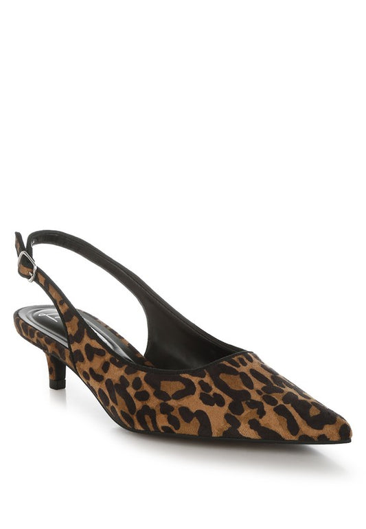Pattern Kitten Heel Sandals