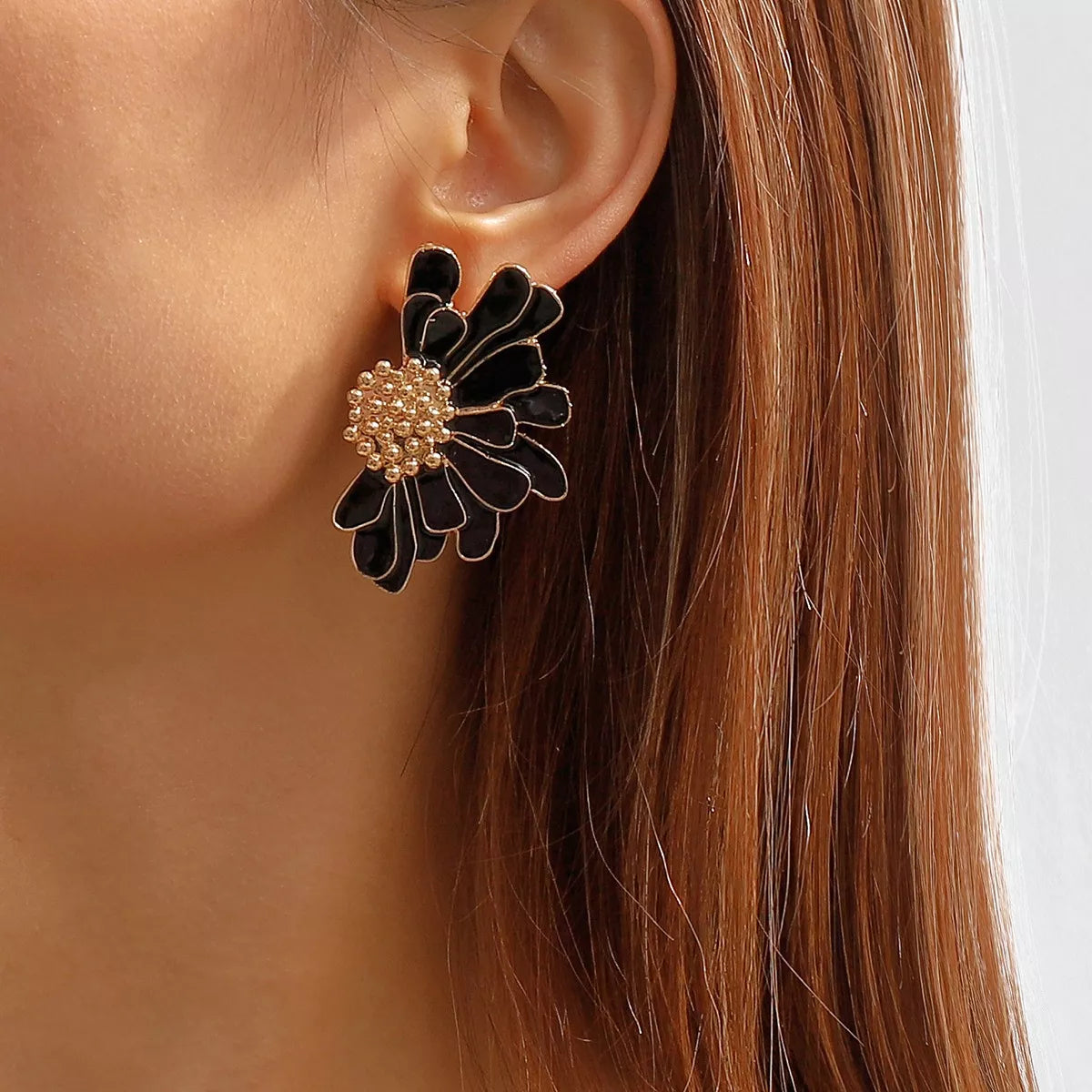 Flower Stud Earrings - alternate earring view