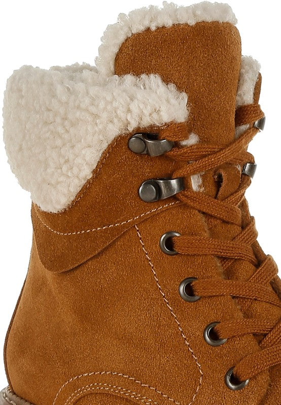 Fur Collar Ankle Boots