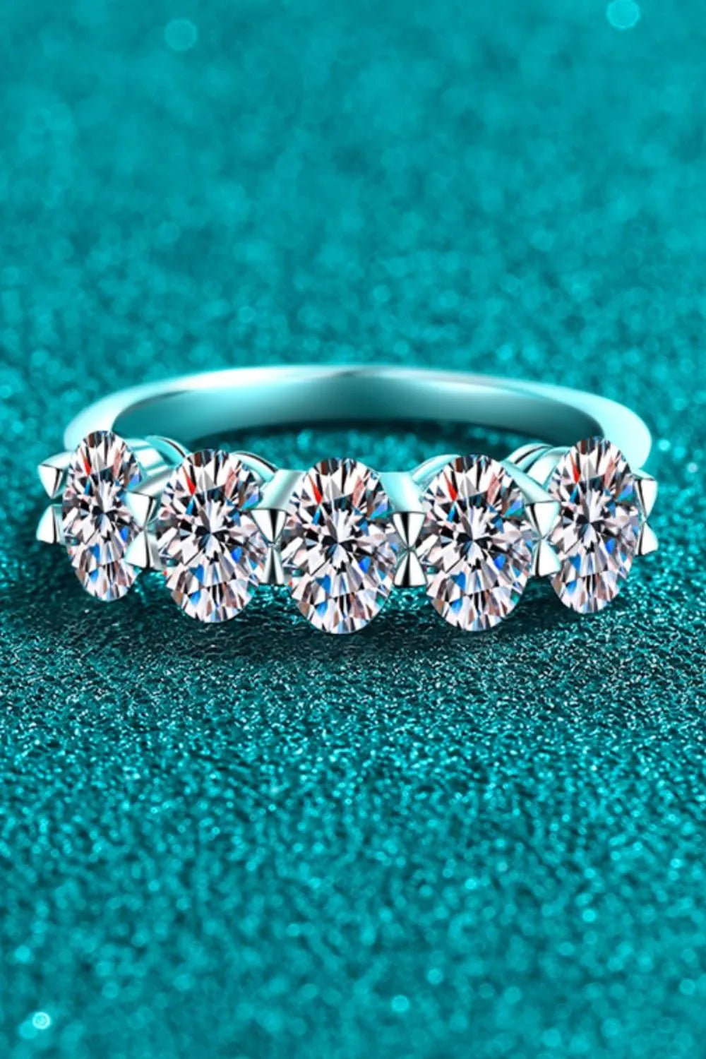 2.5 Carat Moissanite Sterling Silver Ring in Silver - women's ring