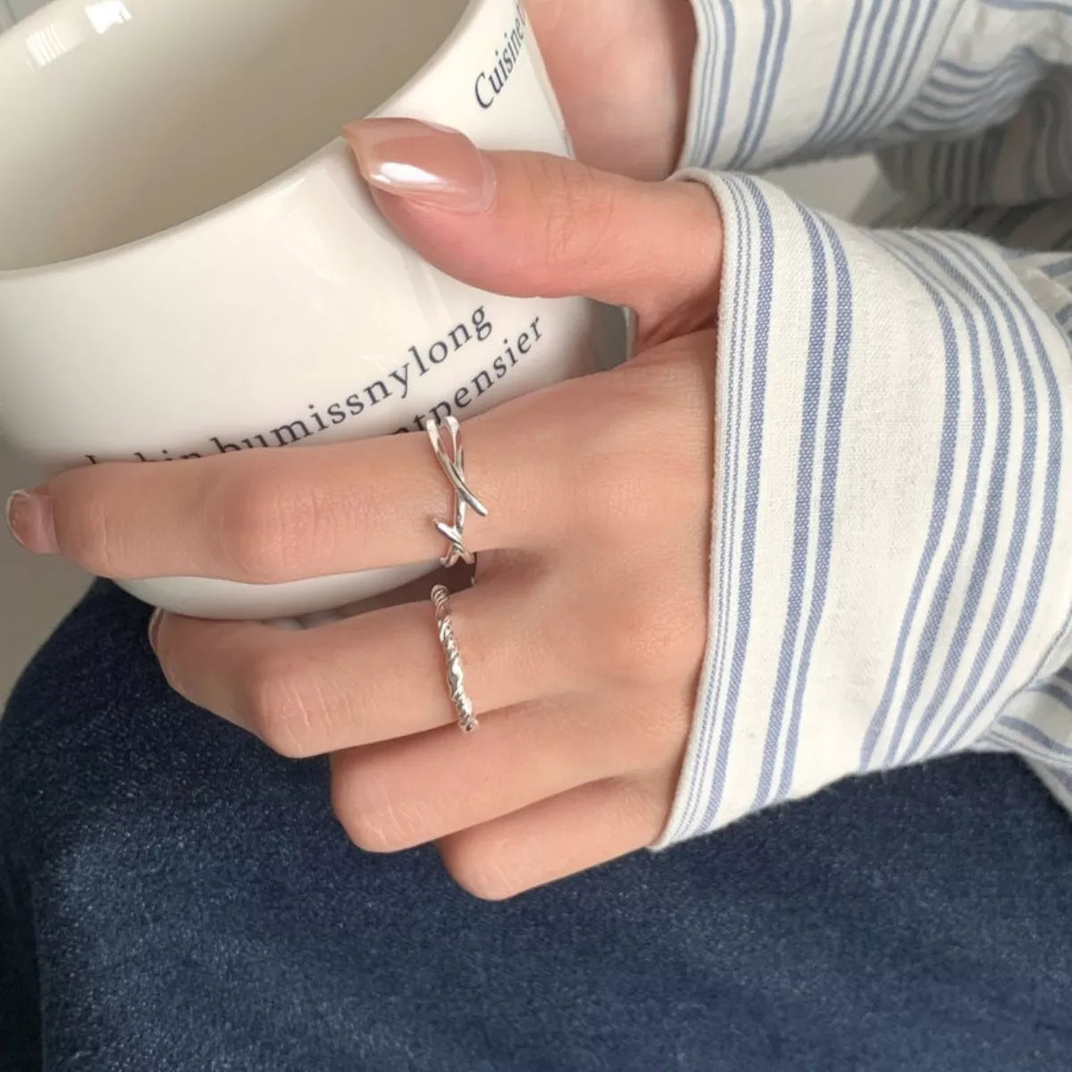 Sterling Silver Open Ring in Silver - women's open ring