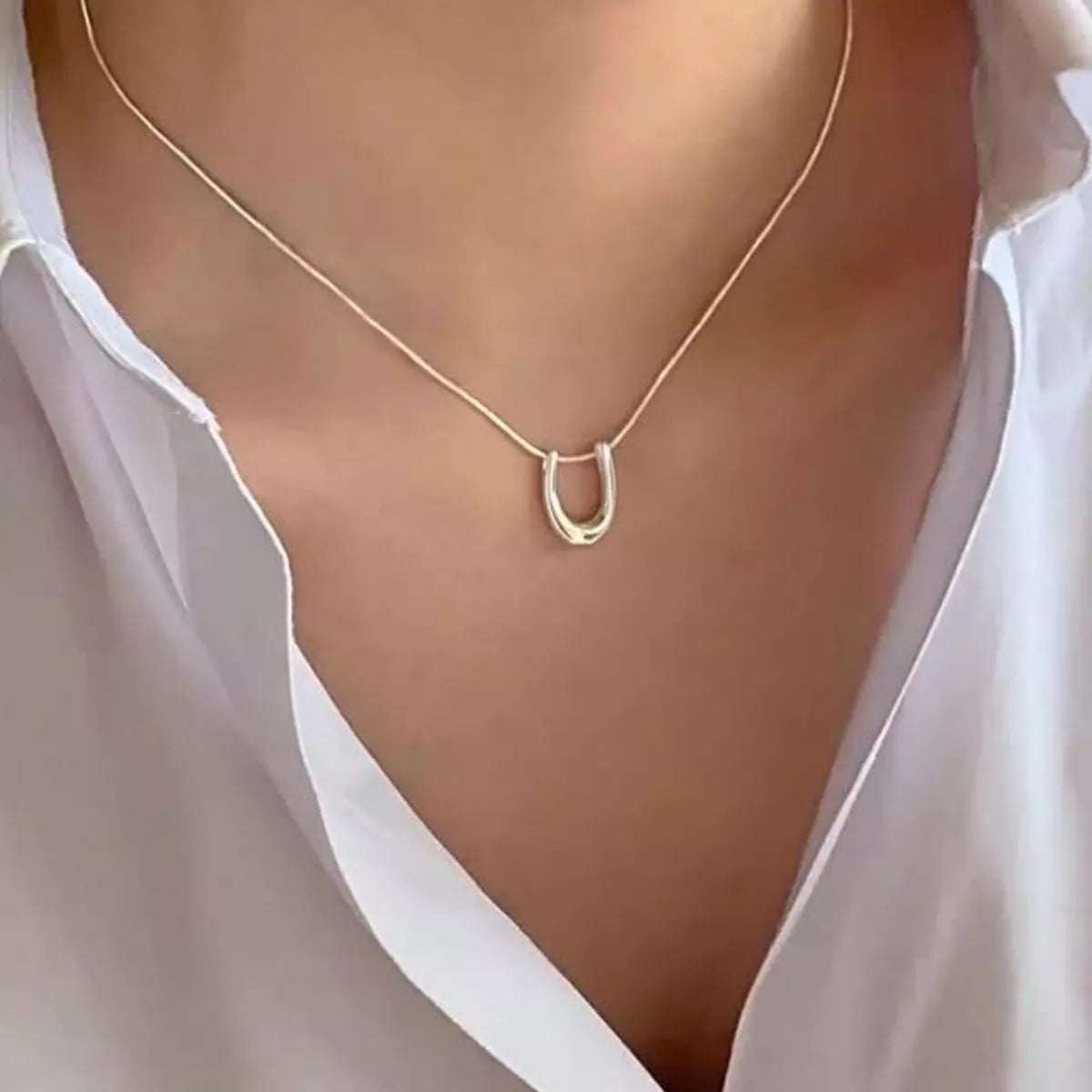 Sterling Silver Pendant Necklace - alternate necklace view