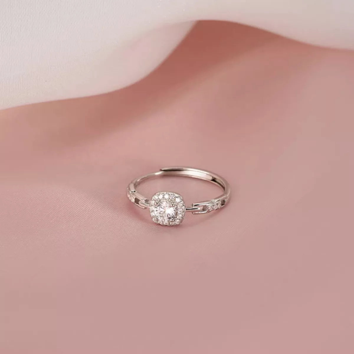 Sterling Silver Zircon Ring - alternate ring view