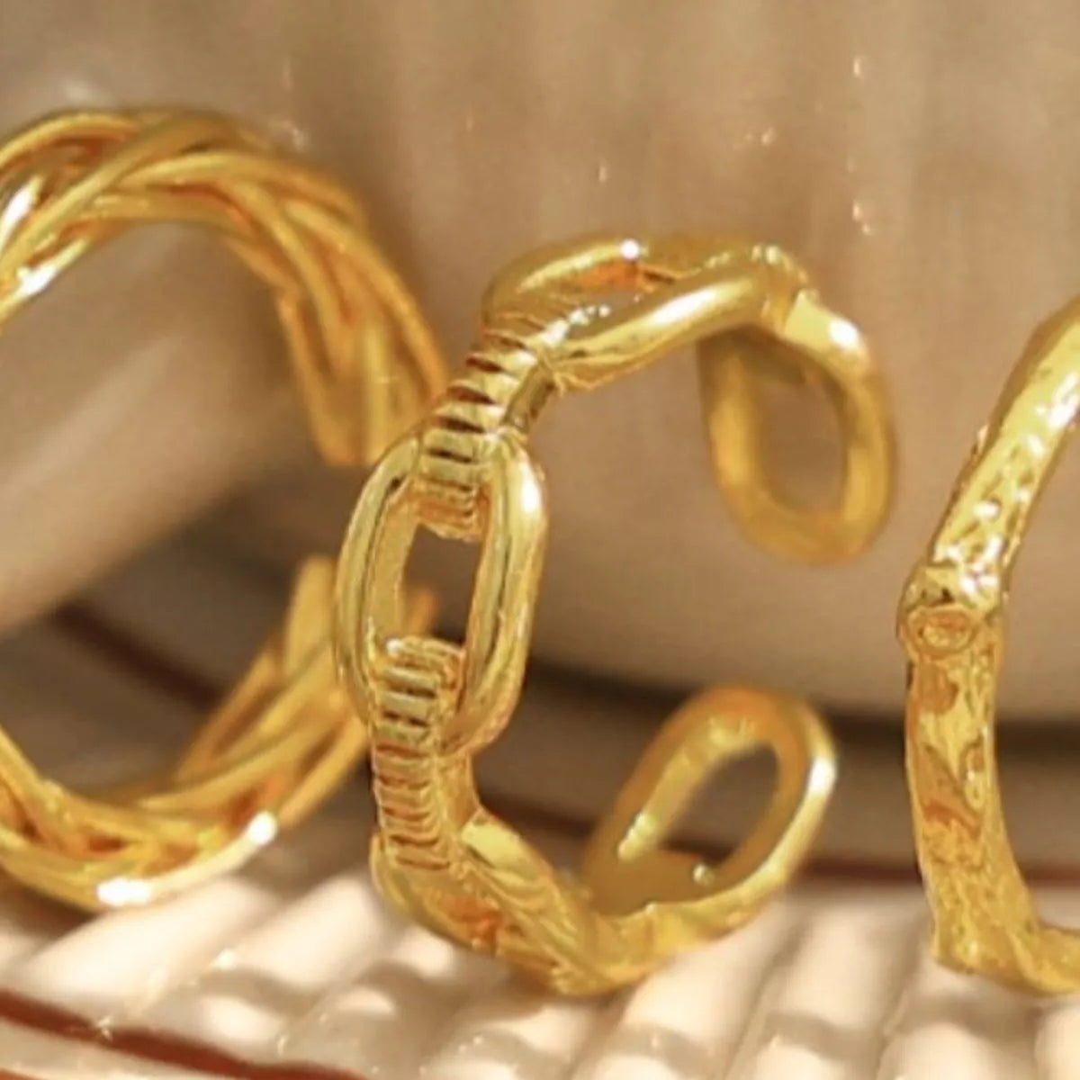 18K Gold-Plated Open Ring - alternate ring view