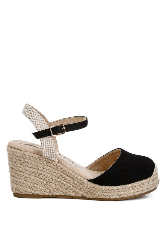 Micro Suede Espadrille Wedges