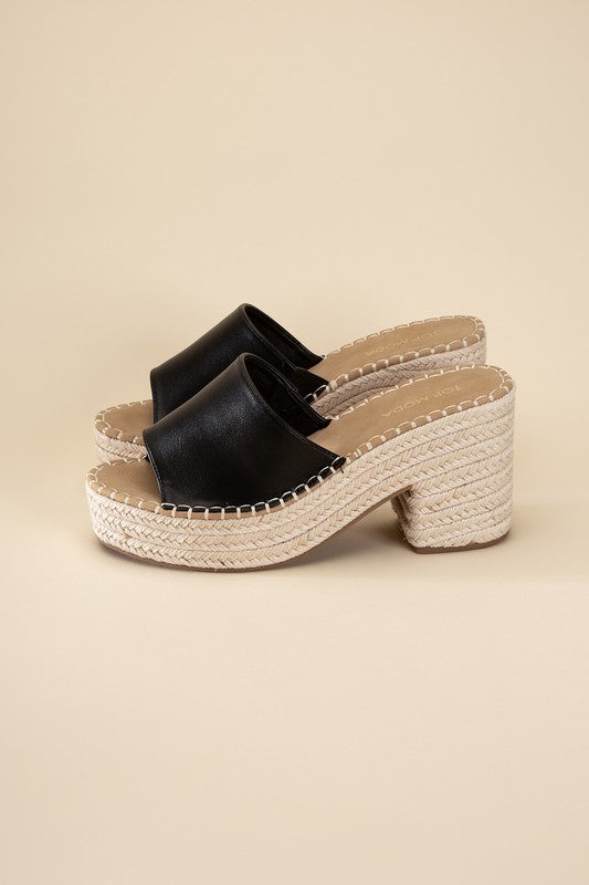 Slide Espadrille Platform Sandals