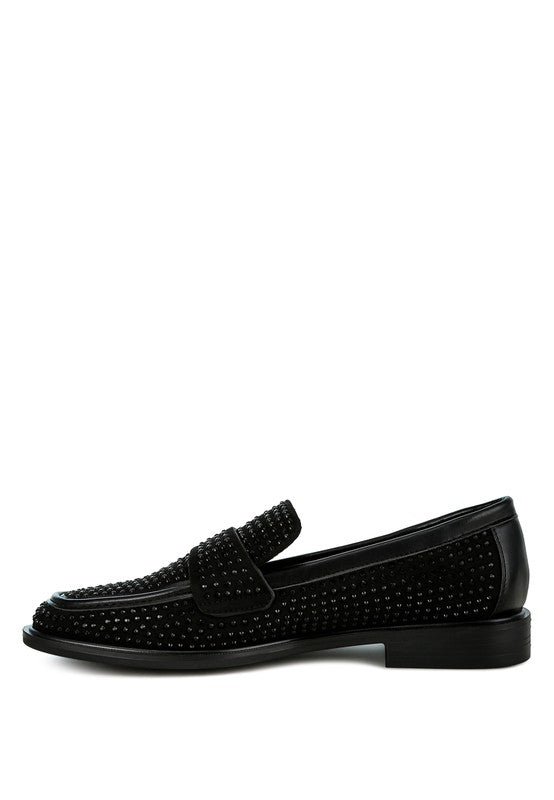 Rhinestones Embellished Loafers