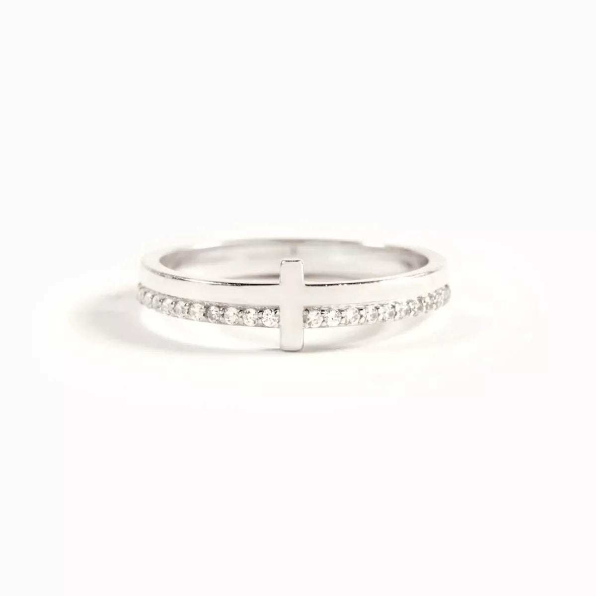 Sterling Silver Cross Ring in Silver - women's ring