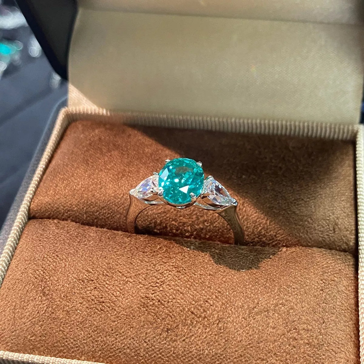Topaz Sterling Silver Oval Ring - alternate ring view