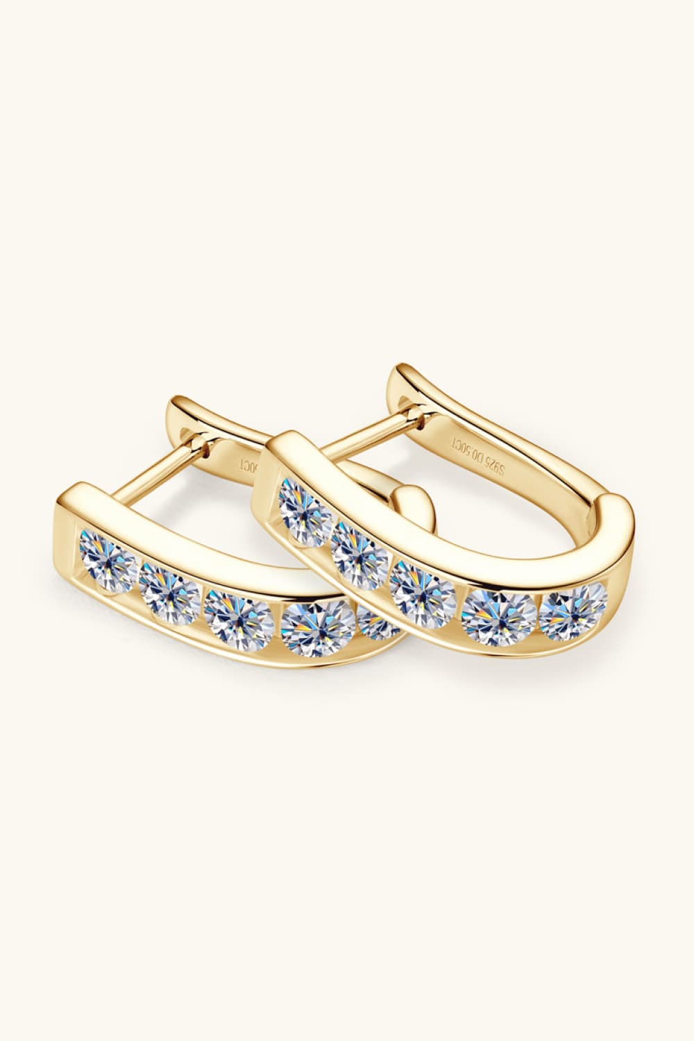 1 Carat Moissanite Sterling Silver Earrings in Silver - women's earrings