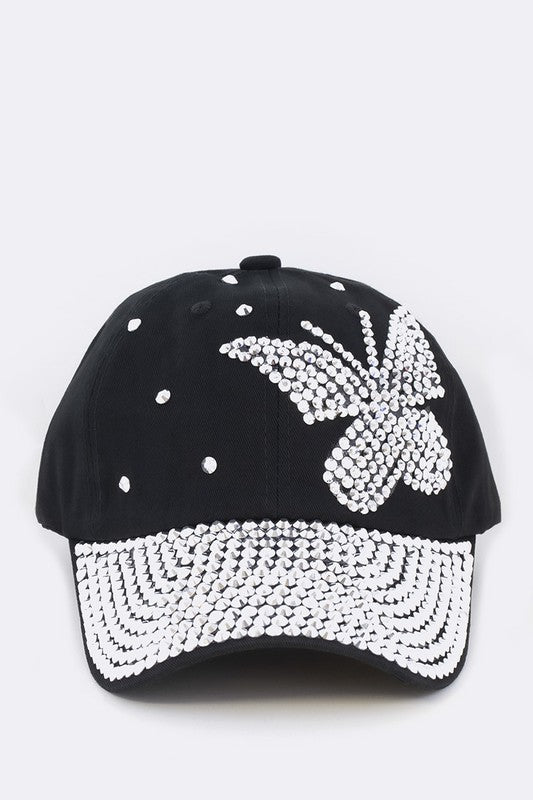 Crystal Butterfly Cap