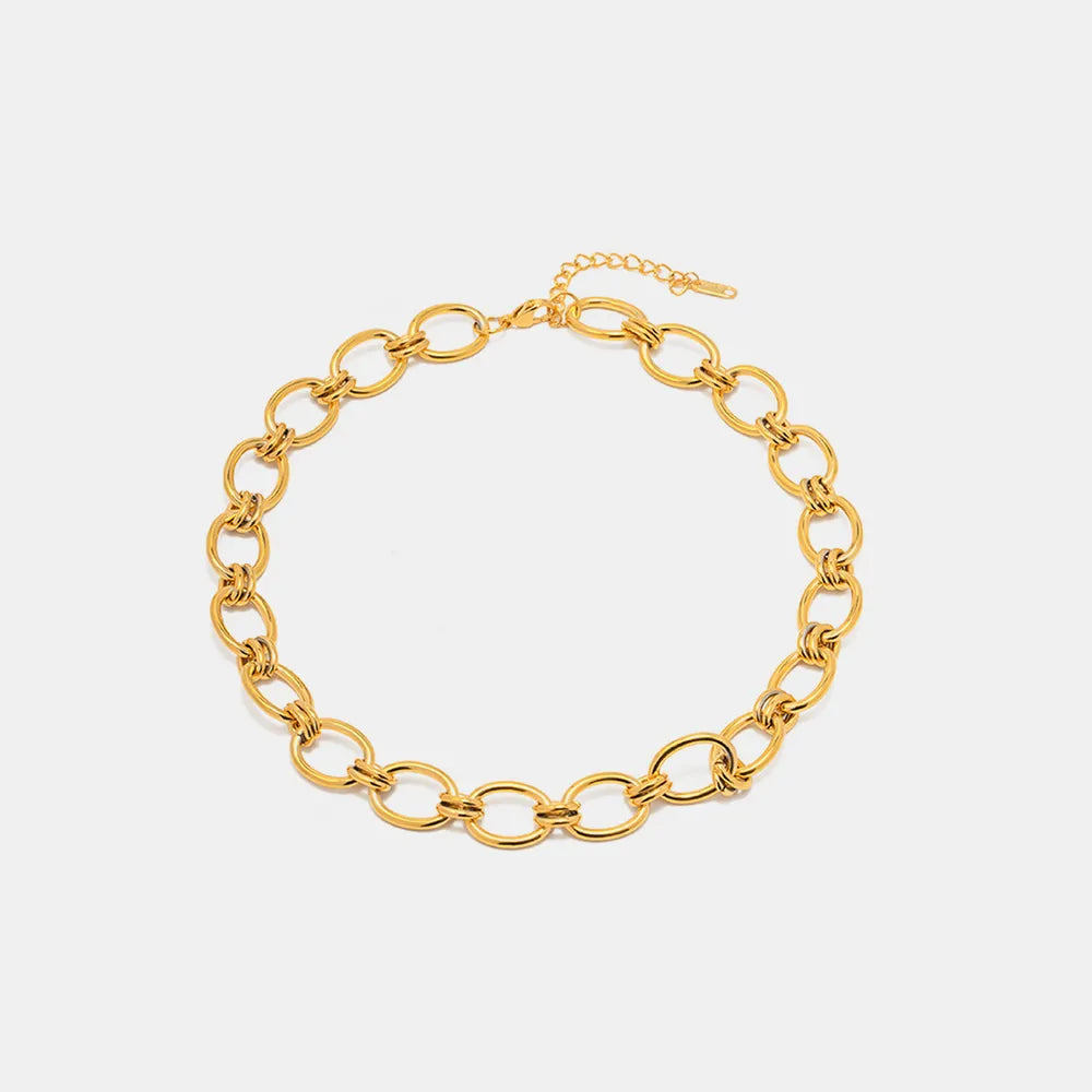 18K Gold-Plated Stainless Steel Necklace in Gold - women's necklace