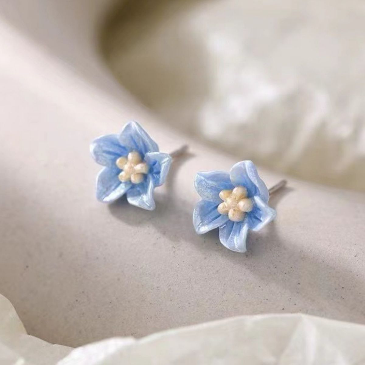 Floral Stud Earrings - alternate earring view