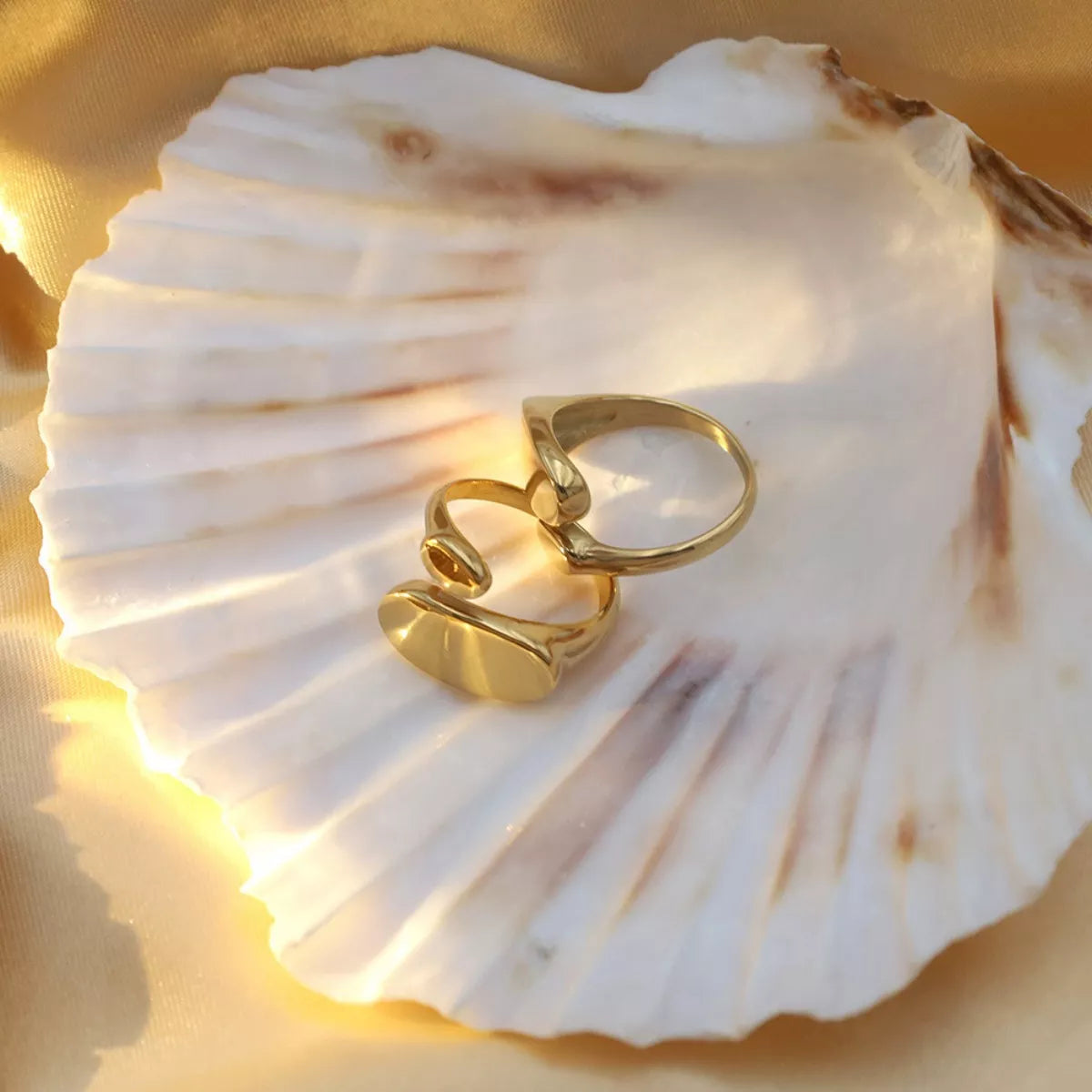 18K Gold-Plated Bypass Ring - alternate ring view