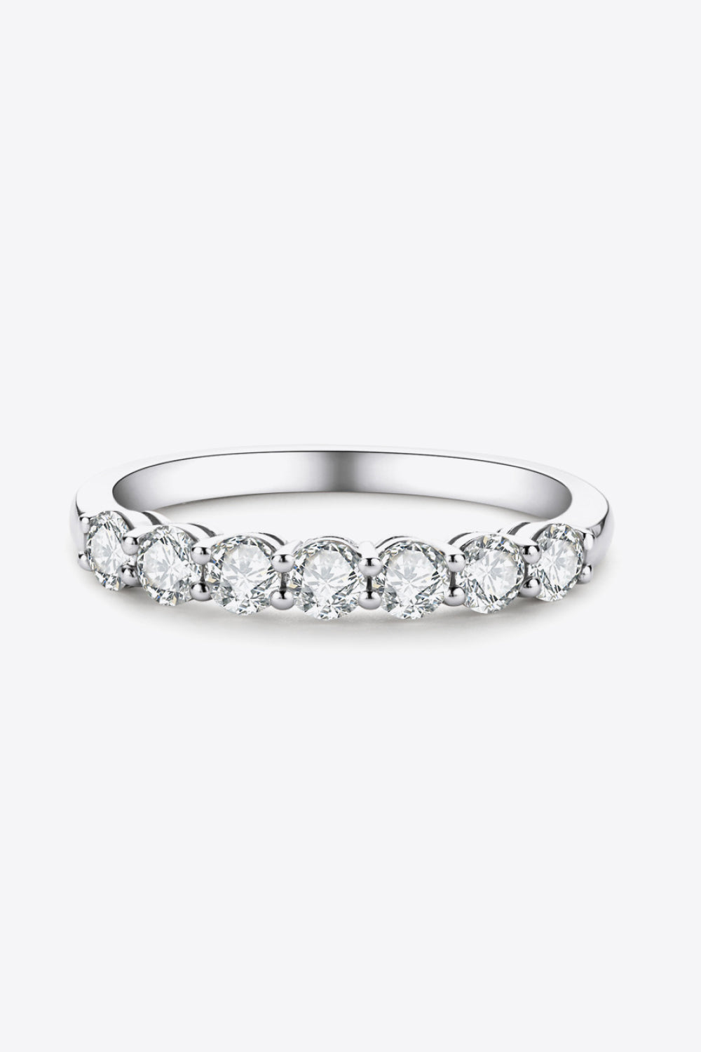 Can't Stop Your Shine Moissanite Platinum-Plated Ring in Silver - women's ring