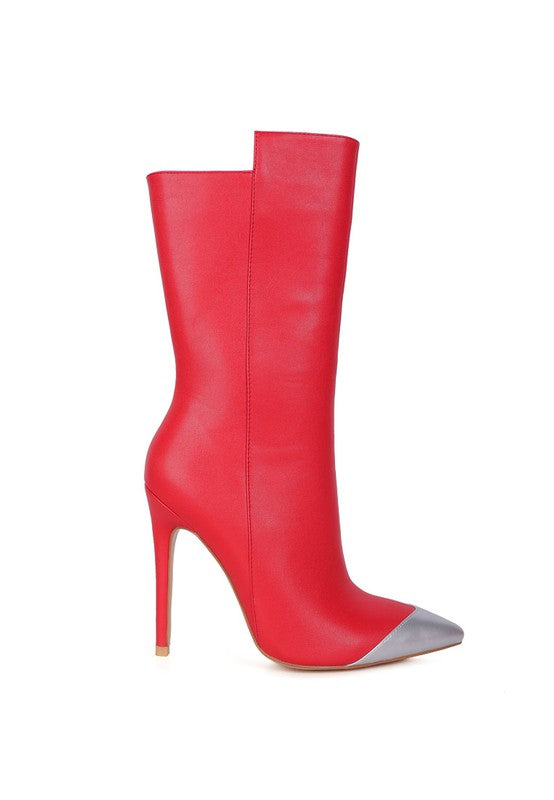 Two-Tone Stiletto Boots