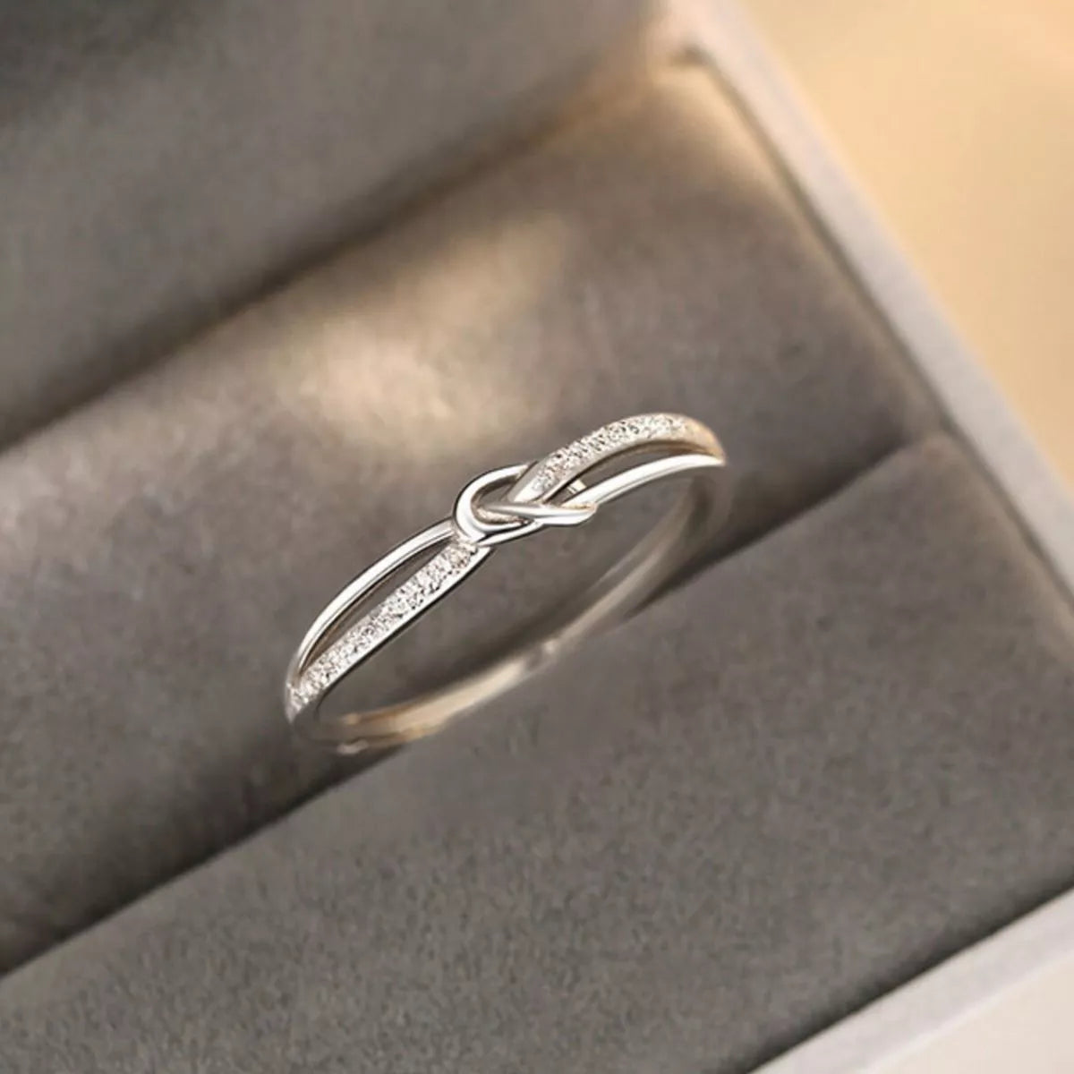 Sterling Silver Knot Ring - alternate ring view