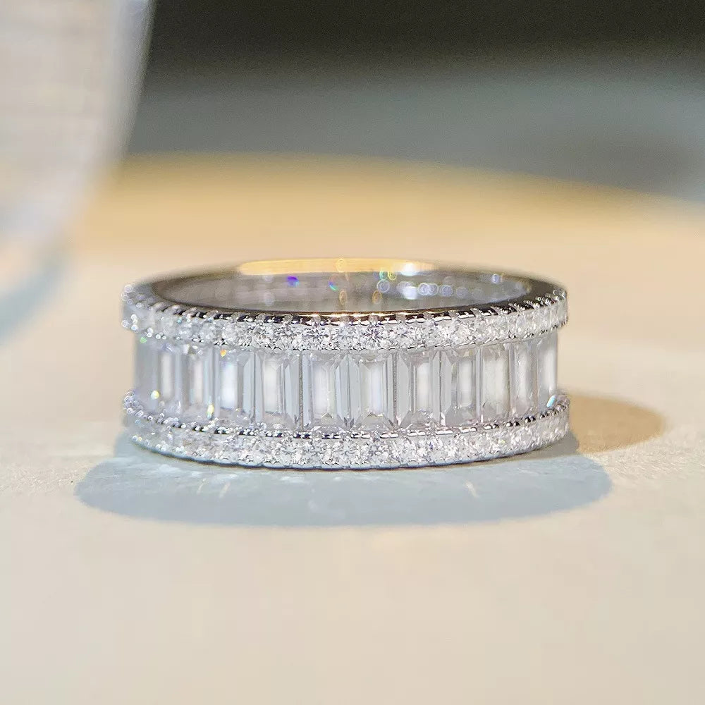 Sterling Silver Zircon Ring in Blush Pink - women's ring