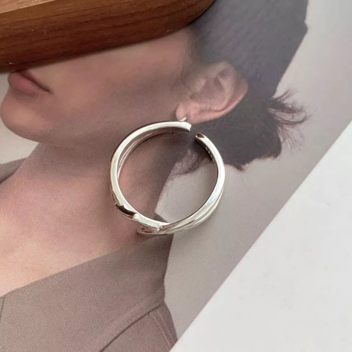 Sterling Silver Open Ring - alternate ring view
