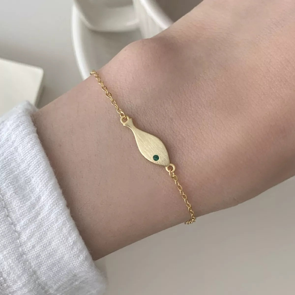 Sterling Silver Fish Bracelet - alternate jewelry view