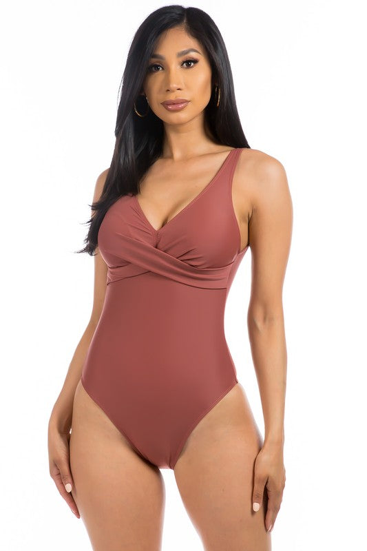 Scoop-Back One-Piece Swimsuit